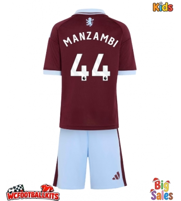 Aston Villa Johan Manzambi #44 Replica Home Stadium Kit for Kids 2026-27 Short Sleeve (+ pants)
